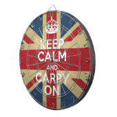 Kalm houden en doorgaan dartbord (Voorkant Rechts)