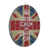 Kalm houden en doorgaan dartbord (Voorkant Links)