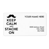 Kalm houden en doorgaan etiket (Voorkant)