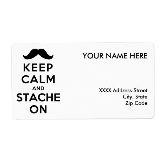 Kalm houden en doorgaan etiket (Voorkant)