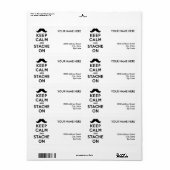 Kalm houden en doorgaan etiket (Full Sheet)