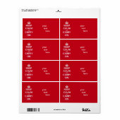 Kalm houden en doorgaan etiket (Full Sheet)
