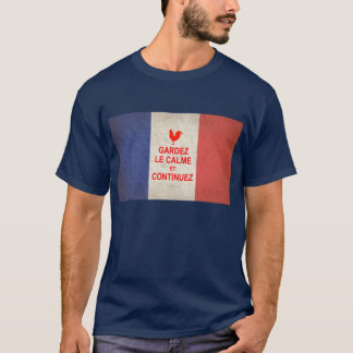 Kalm houden en doorgaan, Frans T-shirt