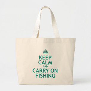 Kalm houden en doorgaan Gevist Grote Tote Bag