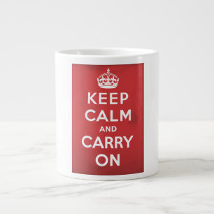 Kalm houden en doorgaan grote koffiekop