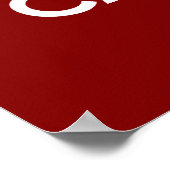 Kalm houden en doorgaan in Maroon Poster (Hoek)