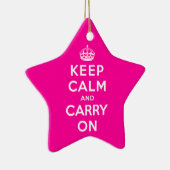 Kalm houden en doorgaan keramisch ornament (Rechts)