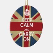 Kalm houden en doorgaan keramisch ornament (Rechts)