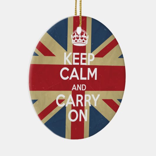 Kalm houden en doorgaan keramisch ornament (Rechts)