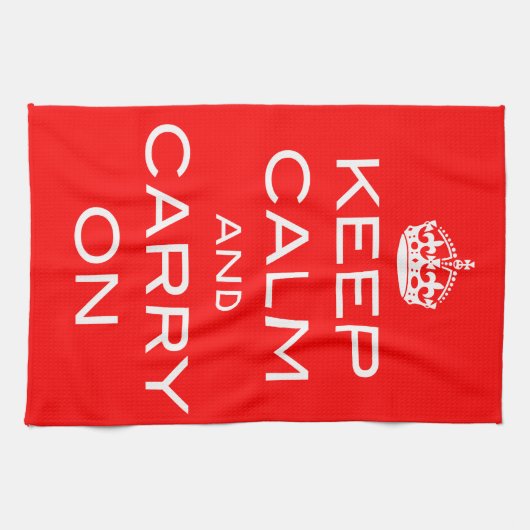 Kalm houden en doorgaan - keuken- en keukendoekjes theedoek (Horizontaal)