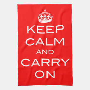 Kalm houden en doorgaan - keuken- en keukendoekjes theedoek