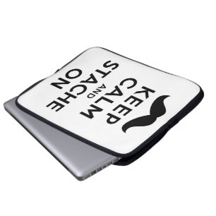 Kalm houden en doorgaan laptop sleeve