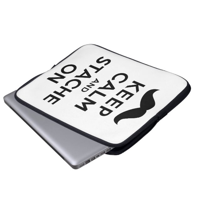 Kalm houden en doorgaan laptop sleeve (Voorkant onderkant)