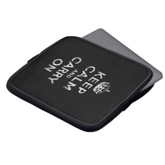 Kalm houden en doorgaan laptop sleeve