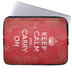 Kalm houden en doorgaan laptop sleeve