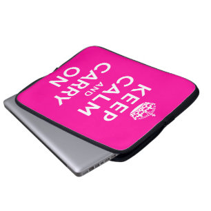 Kalm houden en doorgaan laptop sleeve