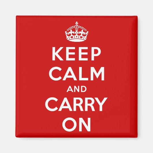 Kalm houden en doorgaan magneet (Voorkant)