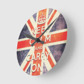 kalm houden en doorgaan met de  vlag van Union Jac Ronde Klok (Hoek)