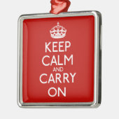 Kalm houden en doorgaan metalen ornament (Links)