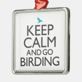 Kalm houden en doorgaan metalen ornament (Links)