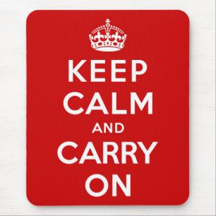 Kalm houden en doorgaan muismat