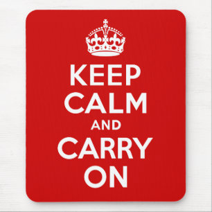 Kalm houden en doorgaan muismat