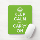 Kalm houden en doorgaan op Mousepad Muismat (Met muis)