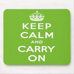 Kalm houden en doorgaan op Mousepad Muismat
