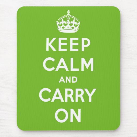Kalm houden en doorgaan op Mousepad Muismat (Voorkant)