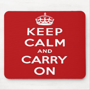 Kalm houden en doorgaan op Mousepad Muismat