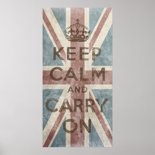  kalm houden en doorgaan poster (Voorkant)