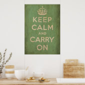 kalm houden en doorgaan poster (Keuken)