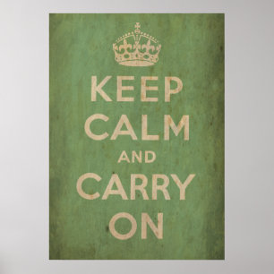 kalm houden en doorgaan poster