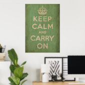 kalm houden en doorgaan poster (Thuiskantoor)