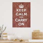 Kalm houden en doorgaan poster (Keuken)