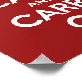 Kalm houden en doorgaan poster (Hoek)