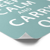 Kalm houden en doorgaan poster (Hoek)