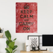 kalm houden en doorgaan poster (Thuiskantoor)