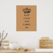 Kalm houden en doorgaan poster (Keuken)