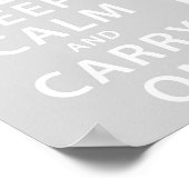 Kalm houden en doorgaan poster (Hoek)