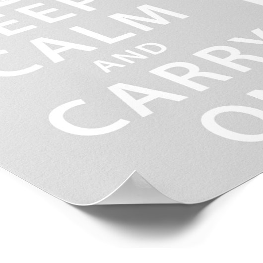 Kalm houden en doorgaan poster (Hoek)