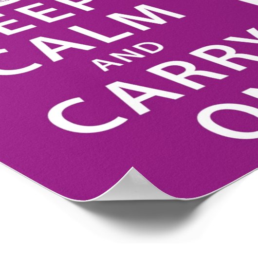 Kalm houden en doorgaan poster (Hoek)