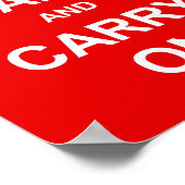 Kalm houden en doorgaan poster (Hoek)