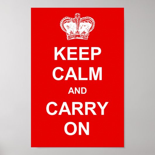 Kalm houden en doorgaan poster (Voorkant)