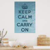 Kalm houden en doorgaan poster (Keuken)