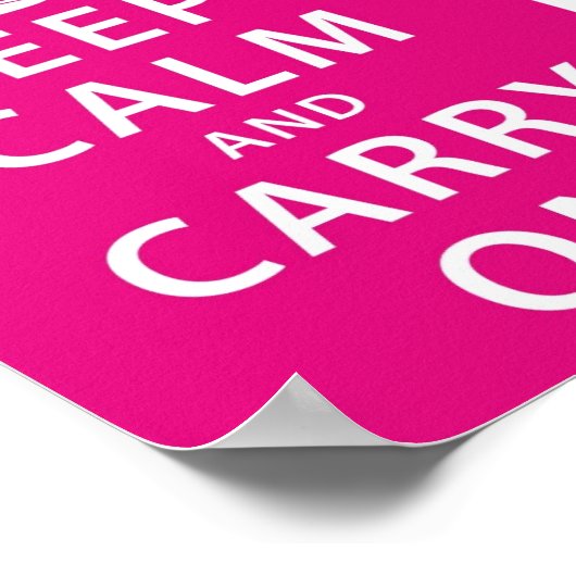 Kalm houden en doorgaan poster (Hoek)