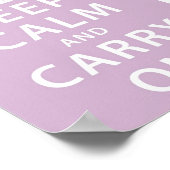 Kalm houden en doorgaan poster (Hoek)