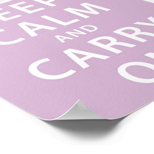 Kalm houden en doorgaan poster (Hoek)