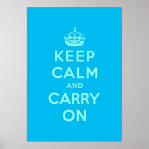 kalm houden en doorgaan poster