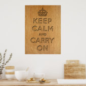 Kalm houden en doorgaan poster (Keuken)